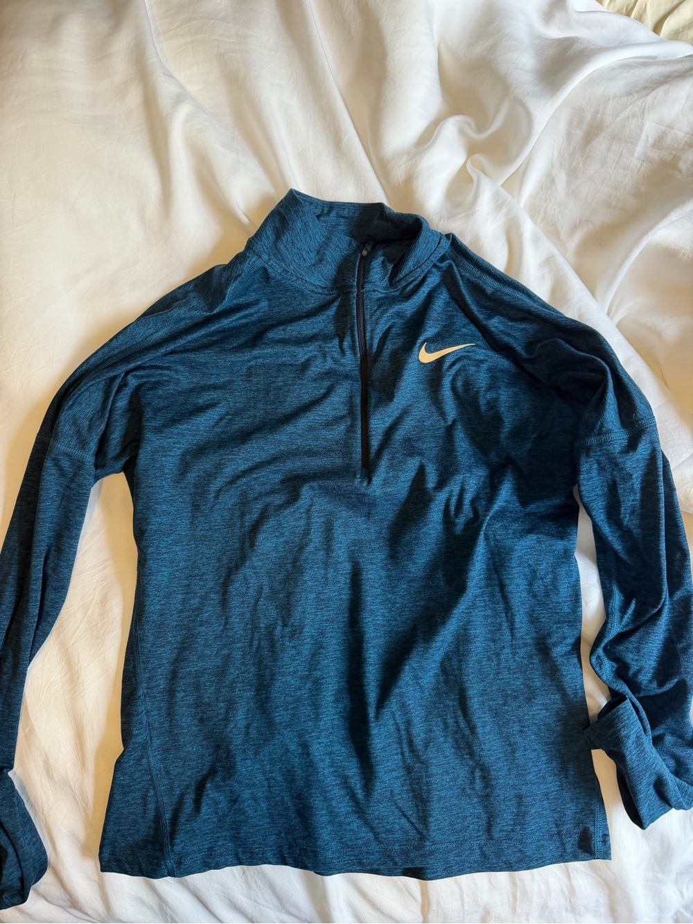 Nike Women's Heathered Teal Performance Quarter-Zip